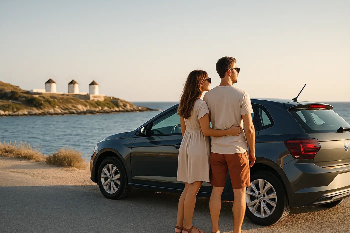VW Polo Car Rental in Paros with Ace Cars Paros Car Rental 2